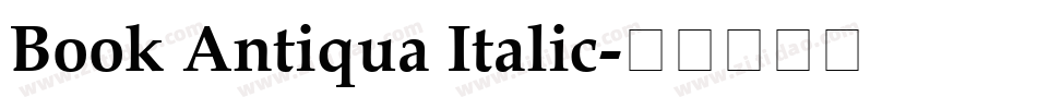 Book Antiqua Italic字体转换